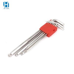 Hot Sale Allen Wrench 9-piece Ball Ended Hex Key Wrench Set 1.5-10mm With Matte Finish For Reparing Tools