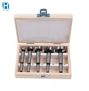 High Carbon Steel Forstner Drill Bit Set with Wooden Case