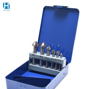 3 Flute 90 Degree HSS Countersink Drill Bits Set 6Pcs For Woodworking