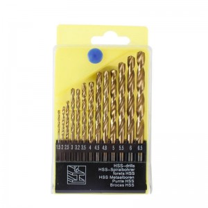 13pcs HSS Straight Shank Twist Drill Bit for metal drilling