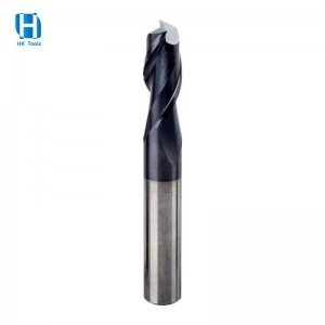 Fresa de extremo cuadrado de 2 flautas HRC45 para acero estructural al carbono, acero para moldes, acero aleado e inferior al acero HRC45