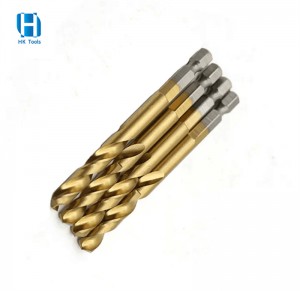 The best supply Titanium HSS hex shank twist drill bits for metal drilling