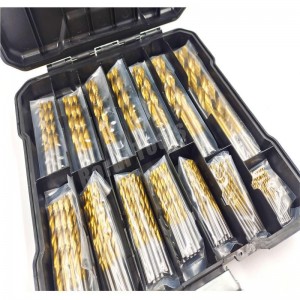 China manufacturer 99 pcs1-10mm Quality HSS Drill Bits Set in Metal Case