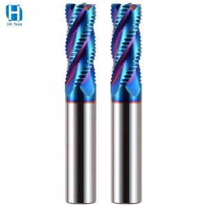 Fresa de desbaste de 4 flautas de carburo HRC65 al por mayor l Fresa de desbaste CNC para acero de madera