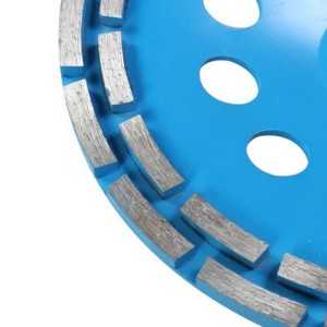 Double Row Abrasive Diamond Cup Grinding Wheel for Granite Marble Concrete Polishing