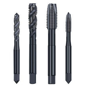 Machine Taps with Tin-coated Spiral Flute Point Taps Tools For Threading M2-M30