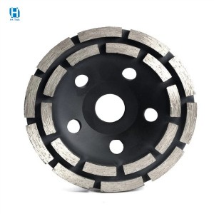 125mm Diamond Segmented Turbo Grinding Cup Wheel Double Row for Concrete and Other Construction Materials