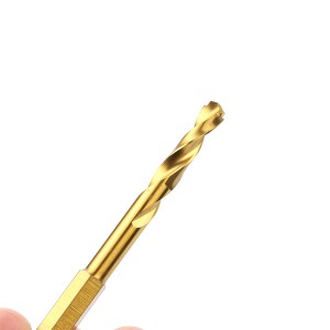 1/4″ Hex Shank Titanium Coated High Speed Steel Drill Bits for Metal Quick Change 1/16″-1/4″