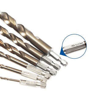 Custom 135 Degree Split Point Tip Quick Change Hss Twist Hex Shank Drill Bit Set for Metal