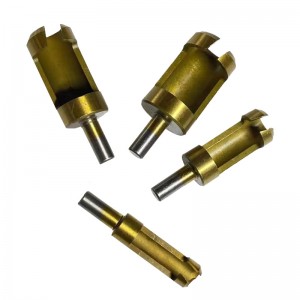 4PCS Wood Plug Hole Cutter Drill Bits Titanium Coated Round Shank