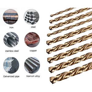 Custom 135 Degree Split Point Tip Quick Change Hss Twist Hex Shank Drill Bit Set for Metal