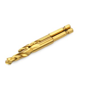 1/4″ Hex Shank Titanium Coated High Speed Steel Drill Bits for Metal Quick Change 1/16″-1/4″