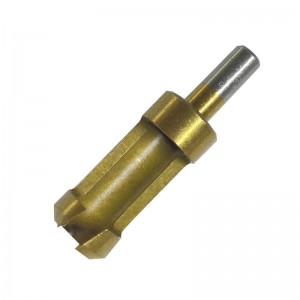4PCS Wood Plug Hole Cutter Drill Bits Titanium Coated Round Shank