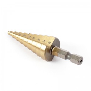 3Pcs Metric Hex Shank Straight Flute HSS Step Drill Bit Set