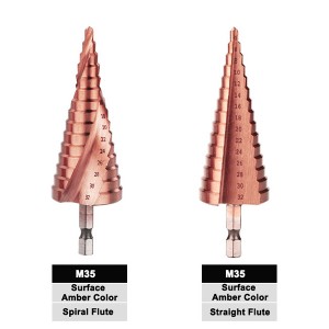 M35 Cobalt Containing HSS Step Drill Bits Hexagonal Shank For Stainless Steel