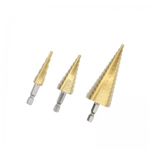 Pagoda Drill Step Drill Bit 3PCS Cloth Bag 4-12 4-20 4-32