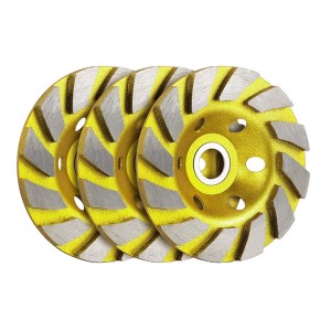 105mm Welded Diamond Segmented Turbo Grinding Cup Wheel for Concrete and Other Construction Material
