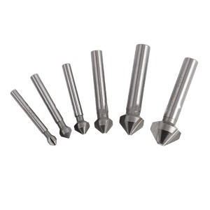 3 Flute 90 Degree HSS Countersink Drill Bits Set 6Pcs For Woodworking