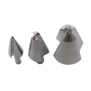 3 Pcs HSS 4241 Straight Flute Conical Umbrella Drill Bit Step Drill Set for Metal Drilling