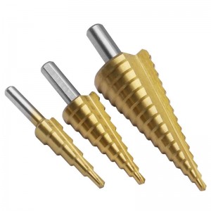 6Pcs Step Drill Bit Titanium For Woodworking Metal Core Hole Opener 4-12 4-20 4-32mm