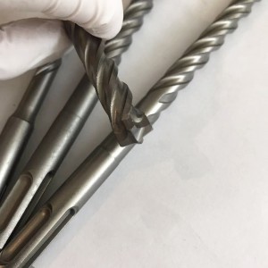 High Performance Full Carbide Head Cross Tip SDS Plus Hammer Drill Bit for Concrete Cement with Rebar