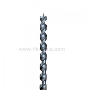 Double Flutes Carbon Steel Hex Shank Auger Drill Bit 24x600mm for Wood Deep Hole Drilling