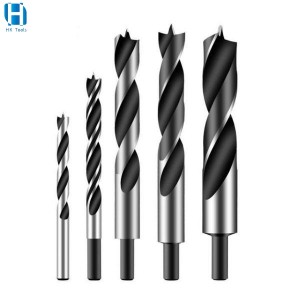 High Carbon Steel Half Ground Wood Brad Point Drill Bit for Wood Precision Drilling