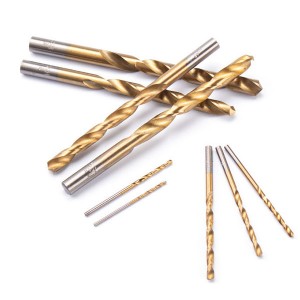 1-10mm HSS Straight Shank Drill Bit Titanium Coated For Metal Drilling