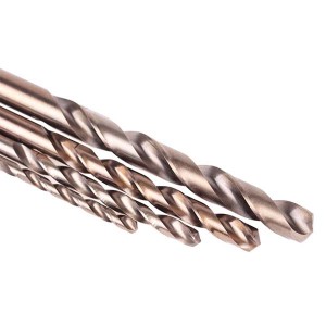 M35 5% Cobalt Containing HSS Straight Shank Drill Bit  For Stainless Steel