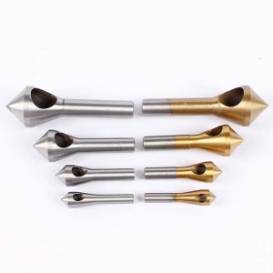 4PCS HSS 4241 Countersink Chamfer Tool Deburring Tool Set Metal Wood Drill Bits