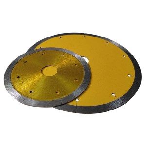 115 mm Continuous Rim Diamond Saw Blade Circular Cutting Disc With Laser Slot