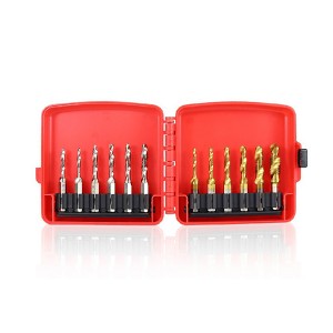 Combination Drill Tap Set 12pcs HSS Metric & Inch With Carry Case For Lathe Machine Tapping Threads