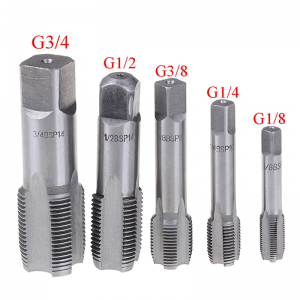 China Manufacturers G1/8 1/4 3/8 1/2 3/4 HSS Pipe Tap BSP Metal Screw Thread Cutting Tools