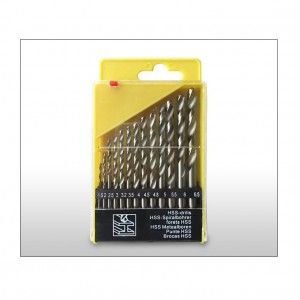13pcs HSS Lurus Shank Mata Bor untuk pengeboran logam
