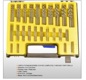 150 pcs 0.4-3.2mm Mini HSS Twist Drill Set for Mini Micro Small Craft Hobby