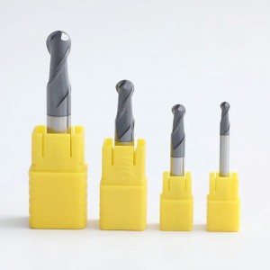 HRC45 2 Flute Standard Length Carbide Ball Nose End Mills Cutter  for semi-finish and finish milling