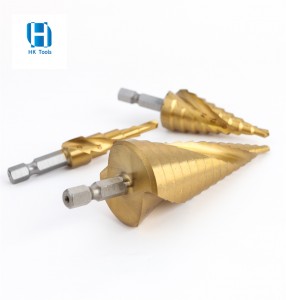 Thay đổi nhanh Hex Shank Spiral Flute Khoan hiệu quả với 3 chiếc HSS Step Drill Bit Set