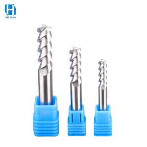 45 HRC Carbide 3 Flute Standard square Length End Mills for Aluminum double-edge