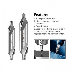 60°Split Point HSS DIN333 Double Ended Centre Self Centre and Spotting Drill Bit For Hole Processing