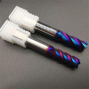 Wholesale HRC65 Carbide 4 Flute Roughing End Mill l CNC Rough Milling Cutter for Wood Steel