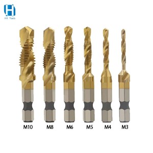 HSS4341 Titanium Plated Combination Drill & Taps Set 6PCS