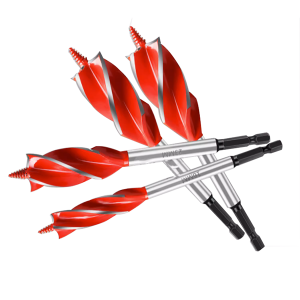 HSS Four Flutes Hex Shank Auger Wood Drill Bits