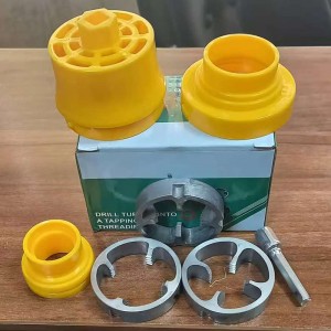 PVC Thread Maker Tool Pipe Threader Plumbing Tool Kit Plastic Pipe Thread Round Die Set for PVC Threading