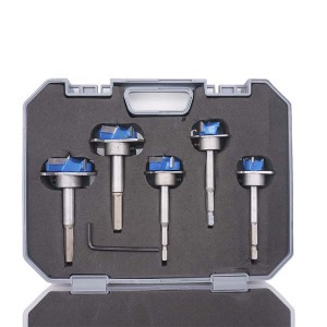 5PCS Adjustable Woodworking Forstner Drill Bit Set 15-35mm For Wood Hinge Boring