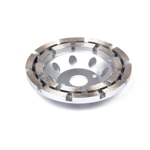 125mm Diamond Cup Wheel Double Row With Location Hole For Concrete And Stone Grinding