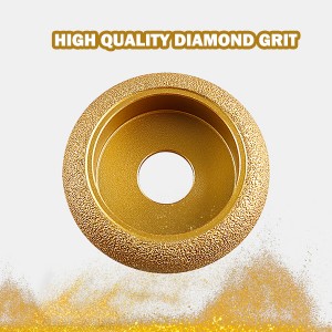 Vacuum Brazed Marble Granite Stone Ceramic Diamond Abrasive Grinding Profile Wheel For Angle Grinder
