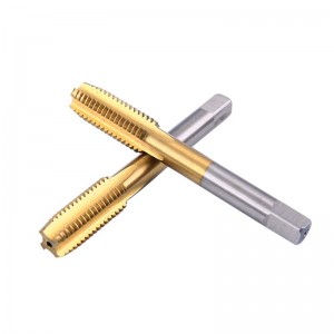 HSS 6542 Titanium Coated Straight Flute Machine Taps DIN371 DIN376 For Aluminium Alloy Copper