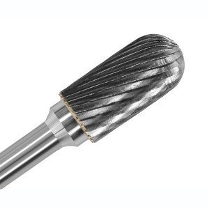 Cylindrical Ball Head Rotary Burr Cutter Tungsten Carbide Burr Bit For Metal Grinding Engraving