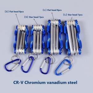 Universal Portable Hex Key Wrench Chrome Vanadium Screwdriver Flat Hexagon Allen Wrench Set