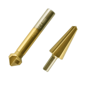 7Pcs 7 Kinds Titanium Coated Step HSS Triangle Shank Sawtooth Drill Chamfer Bit Set